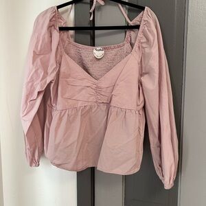 Arula Pink Smocked Women's Crop Top